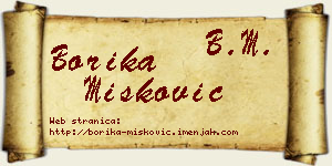 Borika Mišković vizit kartica